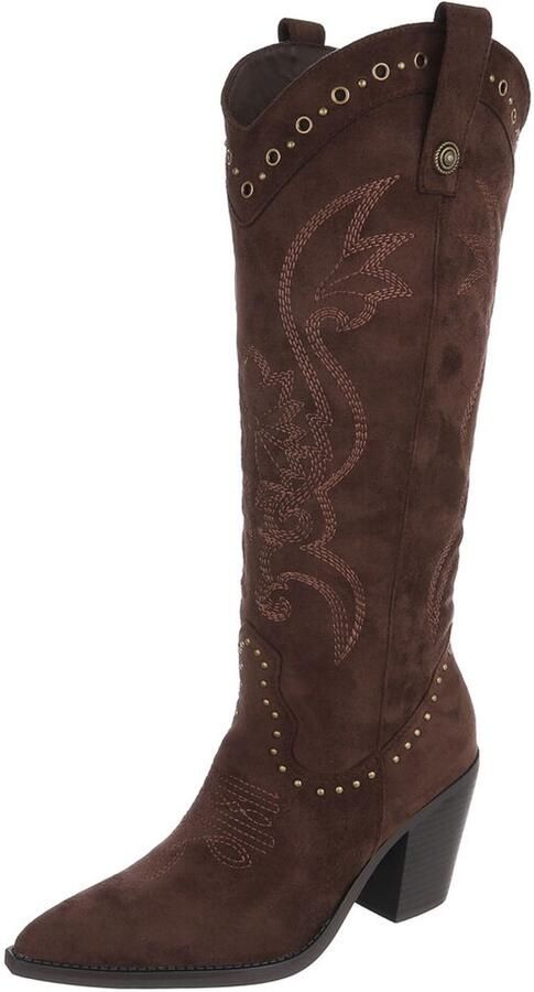 Italy Design Laarzen Western stijl en blokhak Dames