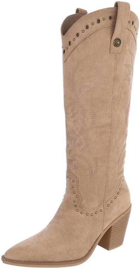 Italy Design Laarzen Western stijl en blokhak Dames