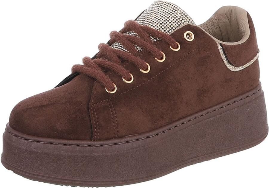 Italy Design Lage veterschoen platformzool dames