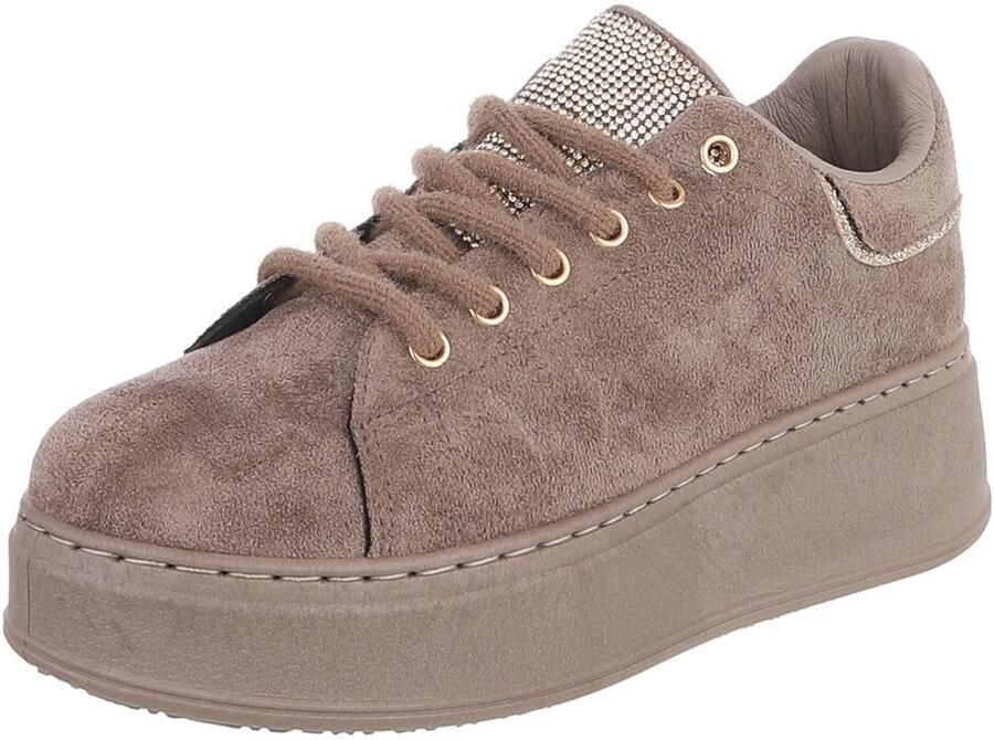 Italy Design Lage veterschoen platformzool dames
