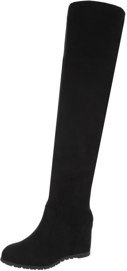 Italy Design Overknee laars Instapmodel met profielzool Dames