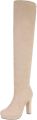Italy Design Overknee laars met hak dames stijlvol - Beige