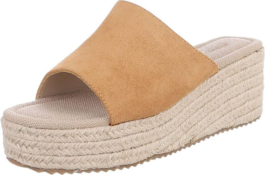 Italy Design Plateau Slippers Espadrille Instapmodel Dames