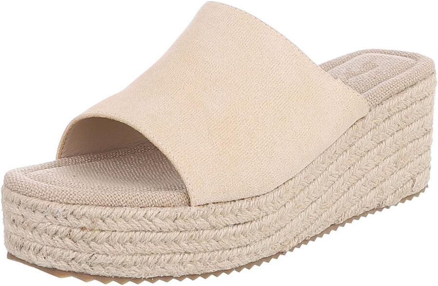 Italy Design Plateau Slippers Espadrille Instapmodel Dames