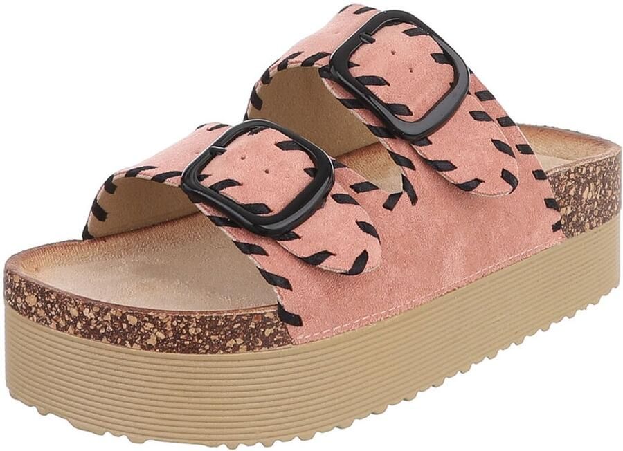 Italy Design Plateau slippers verstelbare gespen dames