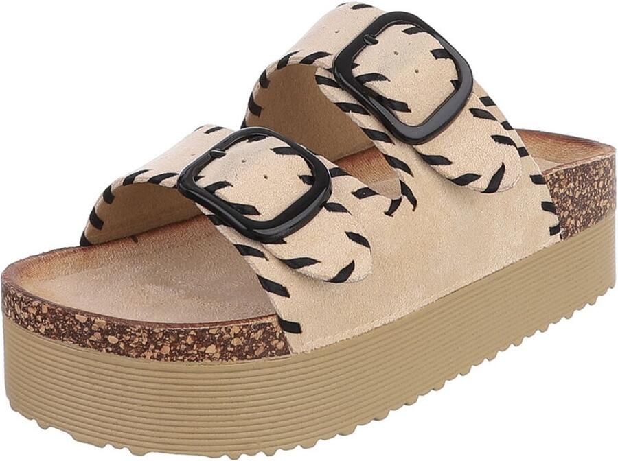 Italy Design Plateau slippers verstelbare gespen dames