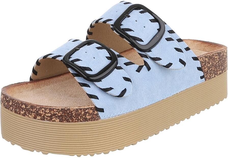 Italy Design Plateau slippers verstelbare gespen dames