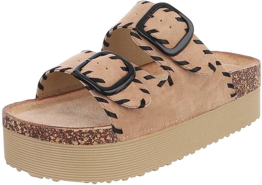 Italy Design Plateau slippers verstelbare gespen dames