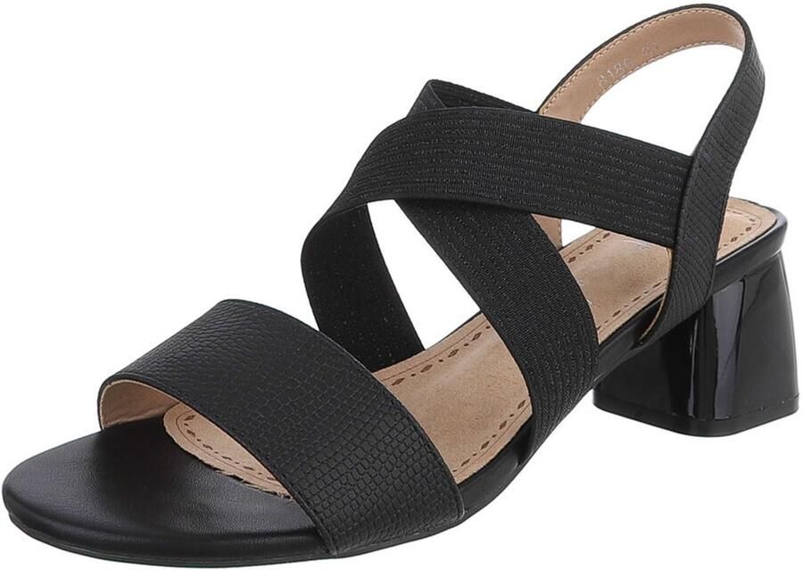 Italy Design Sandaal met blokhak en hielband dames