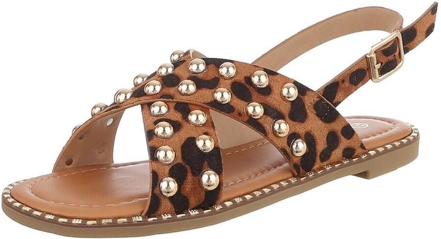 Italy Design Sandaal met studs en gesp dames casual