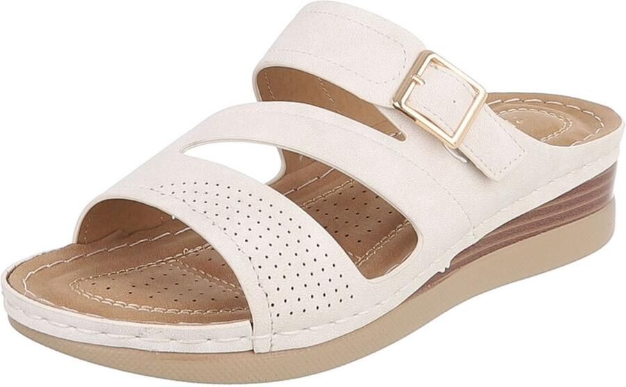Italy Design Sandalen met gesp en sleehak dames