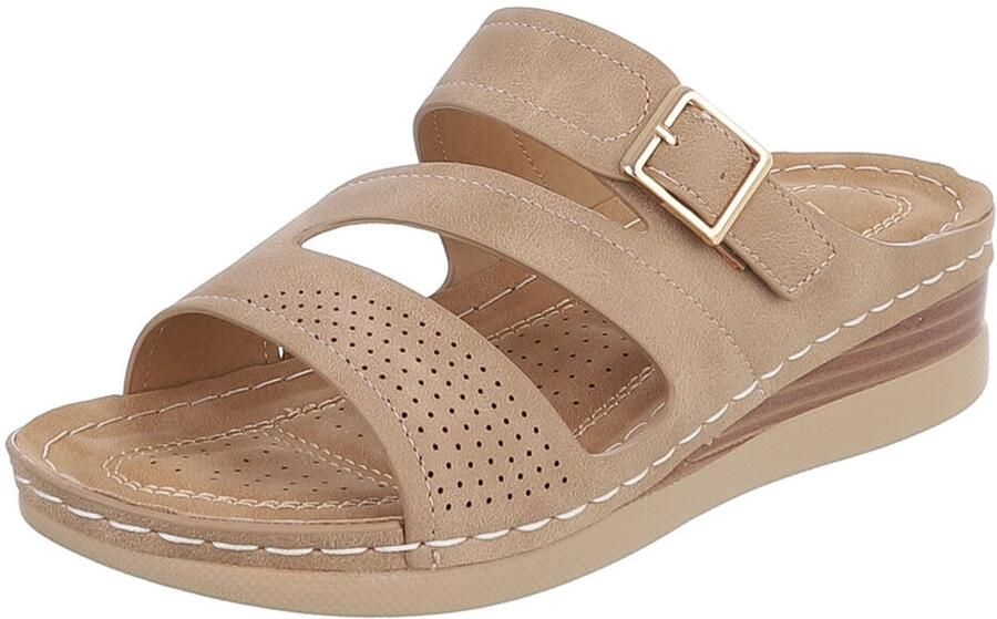 Italy Design Sandalen met gesp en sleehak dames