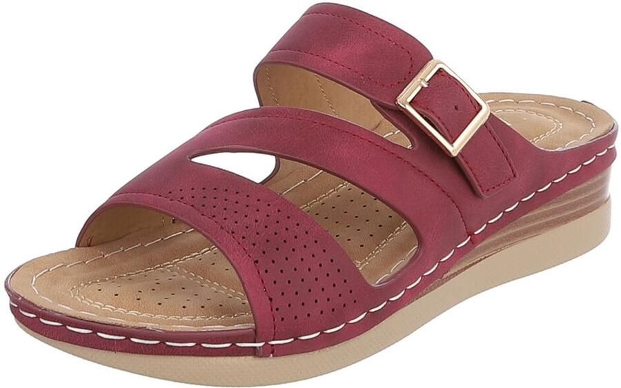 Italy Design Sandalen met gesp en sleehak dames