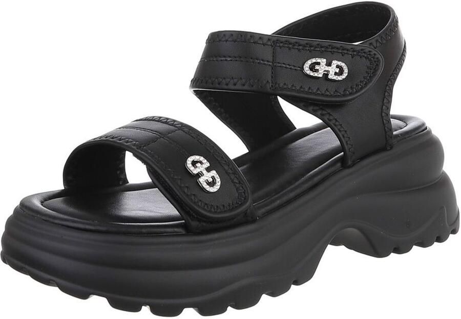 Italy Design Sandalen Platform en klittenband Dames