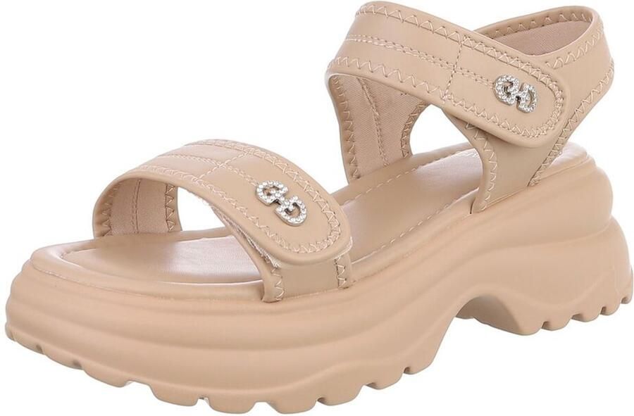 Italy Design Sandalen Platform en klittenband Dames
