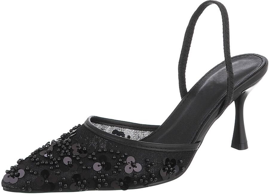 Italy Design Slingback pumps bloemdetails dames