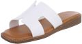 Italy Design Slipper met brede band dames dagelijks gebruik - Wit