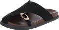 Italy Design Slipper Ringdetail Dames - Zwart