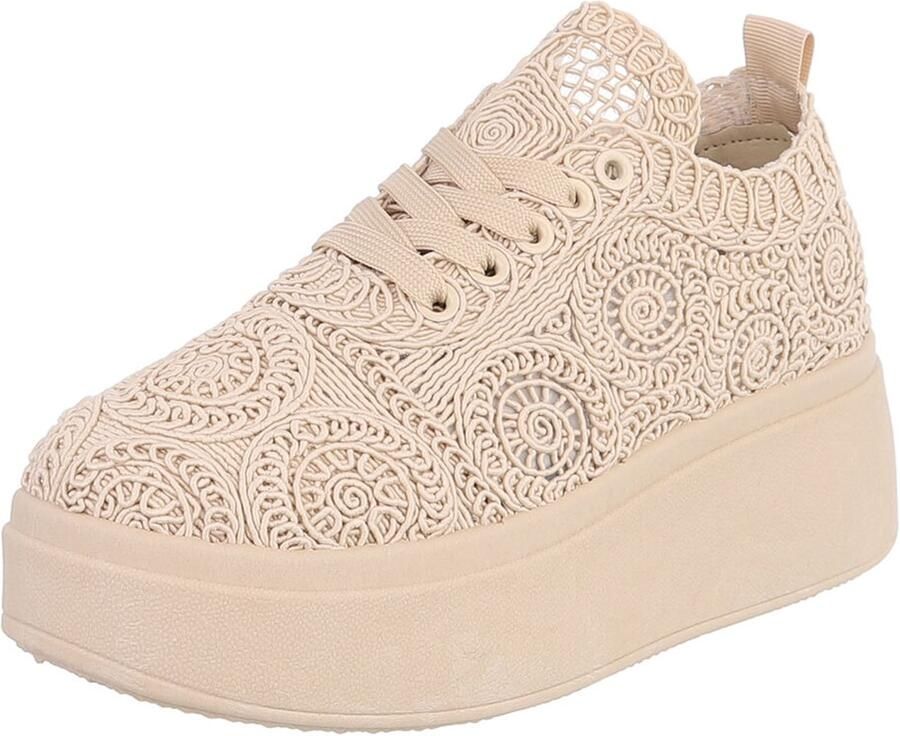 Italy Design Sneaker met platformzool Dames Casual
