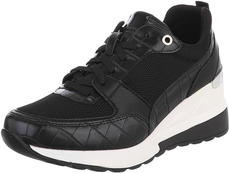 Italy Design Sneaker Platformlook en vetersluiting Dames
