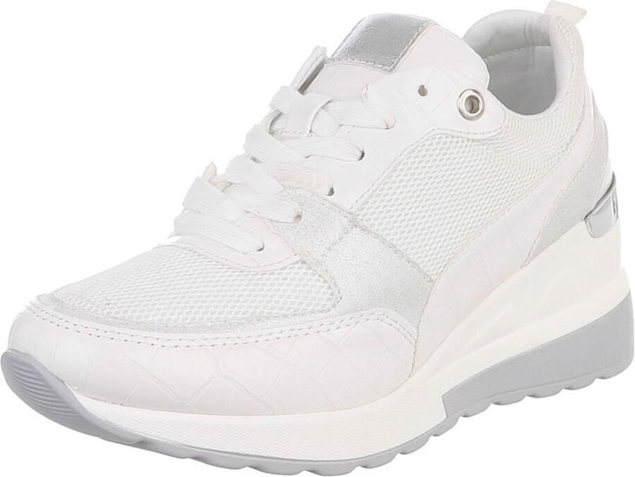 Italy Design Sneaker Platformlook en vetersluiting Dames