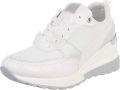 Italy Design Sneaker Platformlook en vetersluiting Dames - Wit