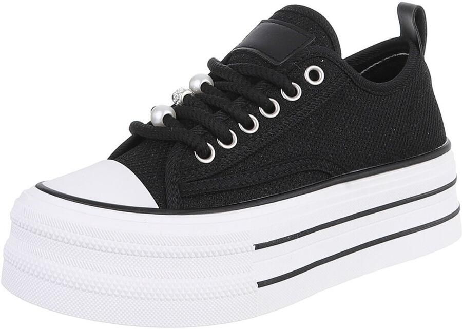 Italy Design Sneaker Platformzool en mesh Dames