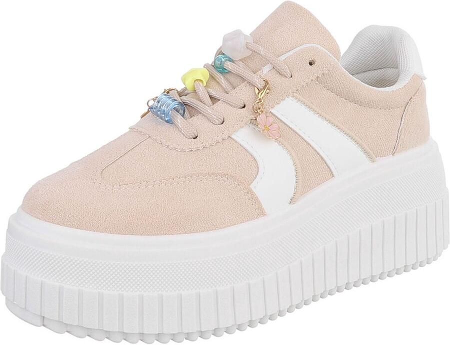 Italy Design Sneaker Platformzool en veters Dames