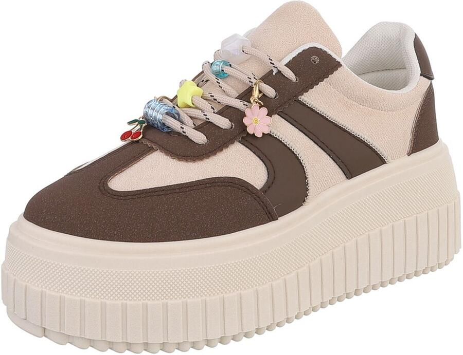 Italy Design Sneaker Platformzool en veters Dames