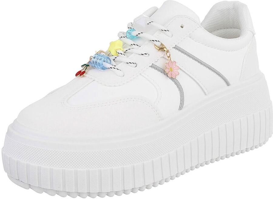 Italy Design Sneaker Platformzool en veters Dames