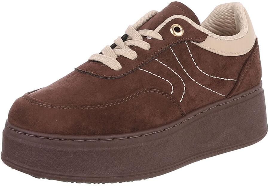Italy Design Sneaker Platformzool en vetersluiting Casual gebruik