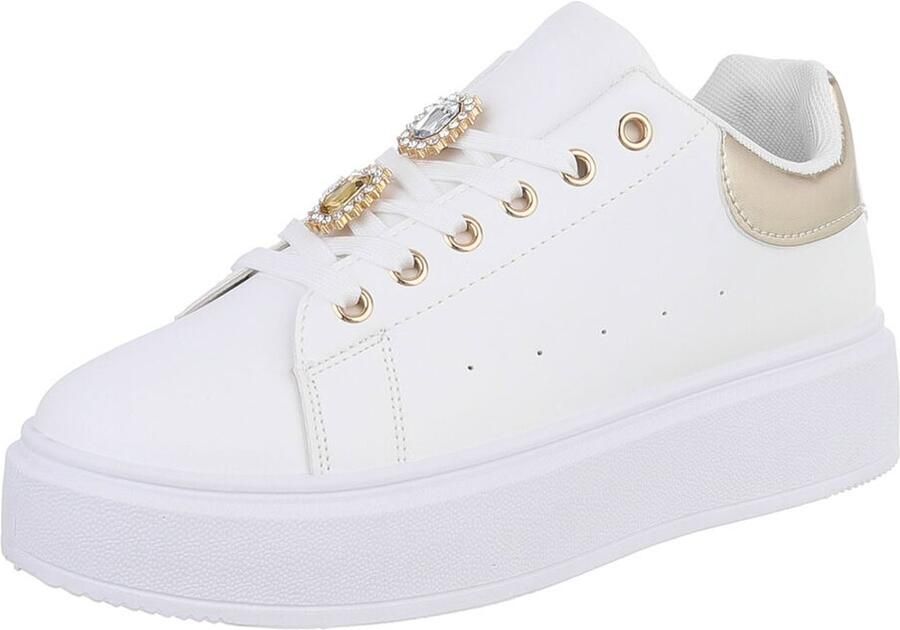 Italy Design Sneaker Platformzool en vetersluiting Dames