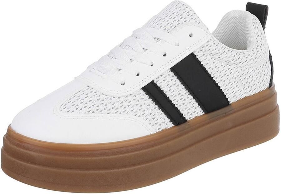 Italy Design Sneaker Platformzool en vetersluiting