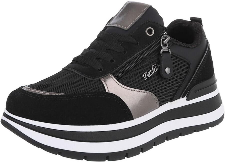Italy Design Sneaker Veter en ritssluiting Dames