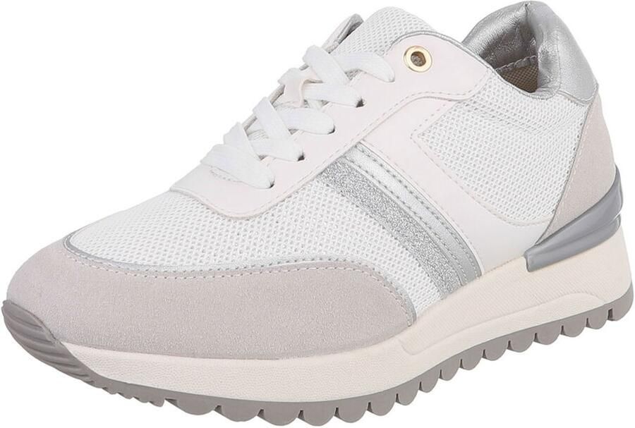Italy Design Sneaker Vetersluiting en profielzool Dames