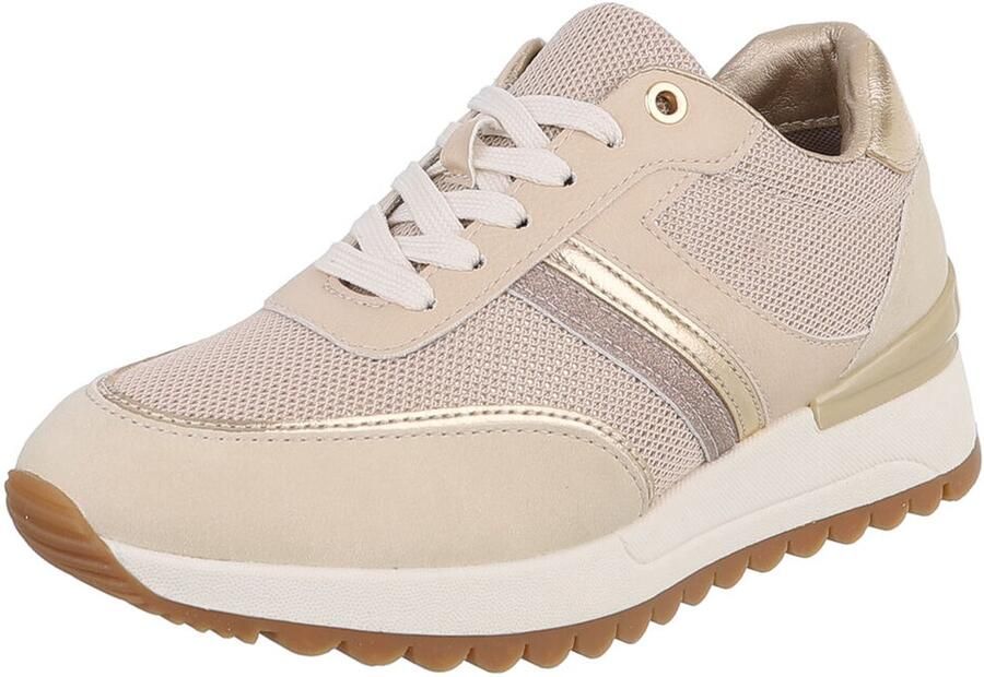 Italy Design Sneaker Vetersluiting en profielzool Dames
