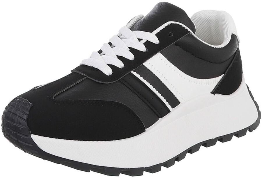 Italy Design Sneaker Vetersluiting en profielzool Unisex dagelijks gebruik