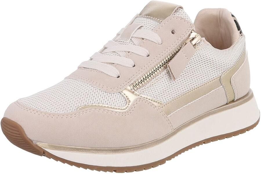 Italy Design Sneaker Vetersluiting en Rits Dames