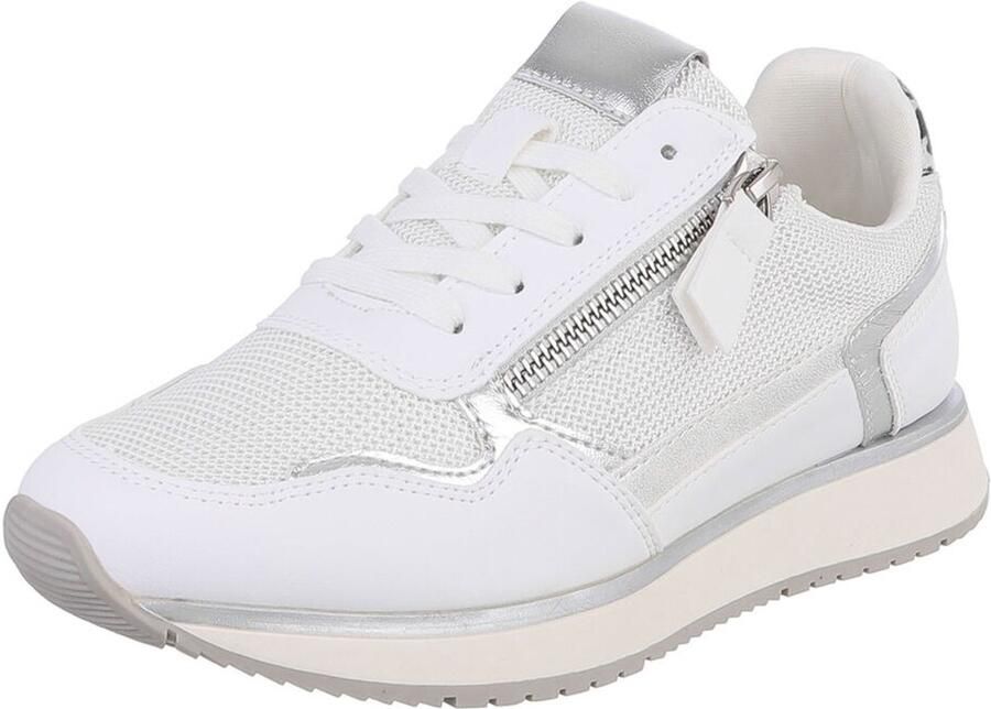 Italy Design Sneaker Vetersluiting en Rits Dames