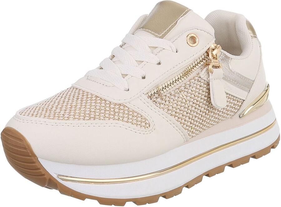 Italy Design Sneaker Vetersluiting en rits Dames
