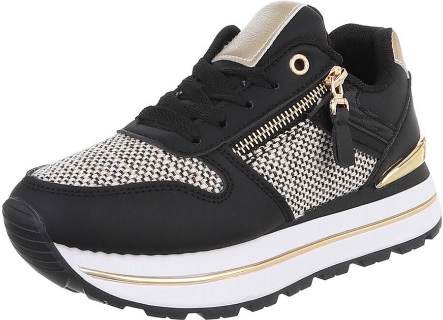 Italy Design Sneaker Vetersluiting en rits Dames