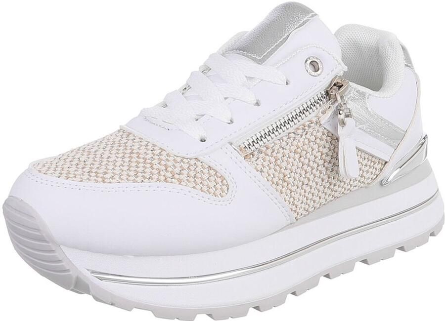 Italy Design Sneaker Vetersluiting en rits Dames