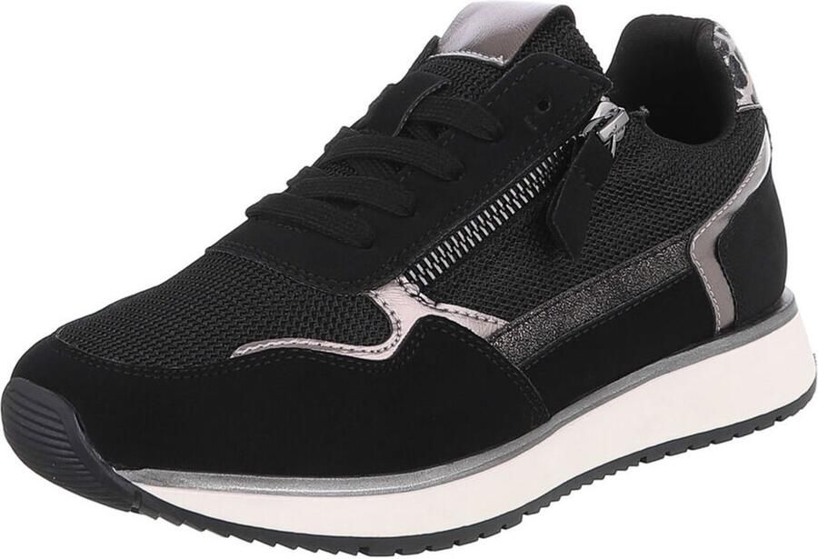 Italy Design Sneaker Vetersluiting en Rits Dames