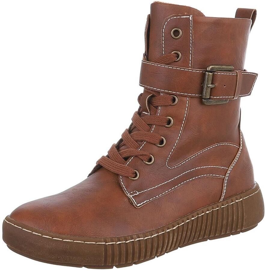 Italy Design Veterboots Halfhoog met gesp