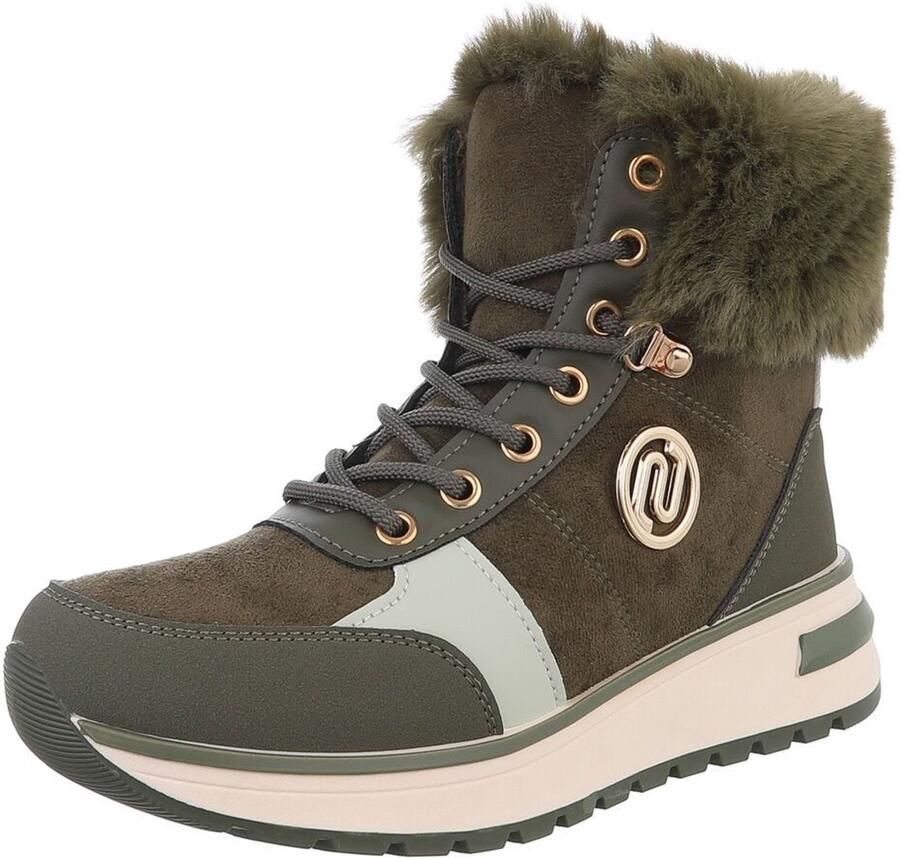 Italy Design Veterlaars met profielzool dames wintergebruik