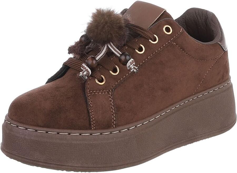 Italy Design Veterschoen met platformzool dames casual