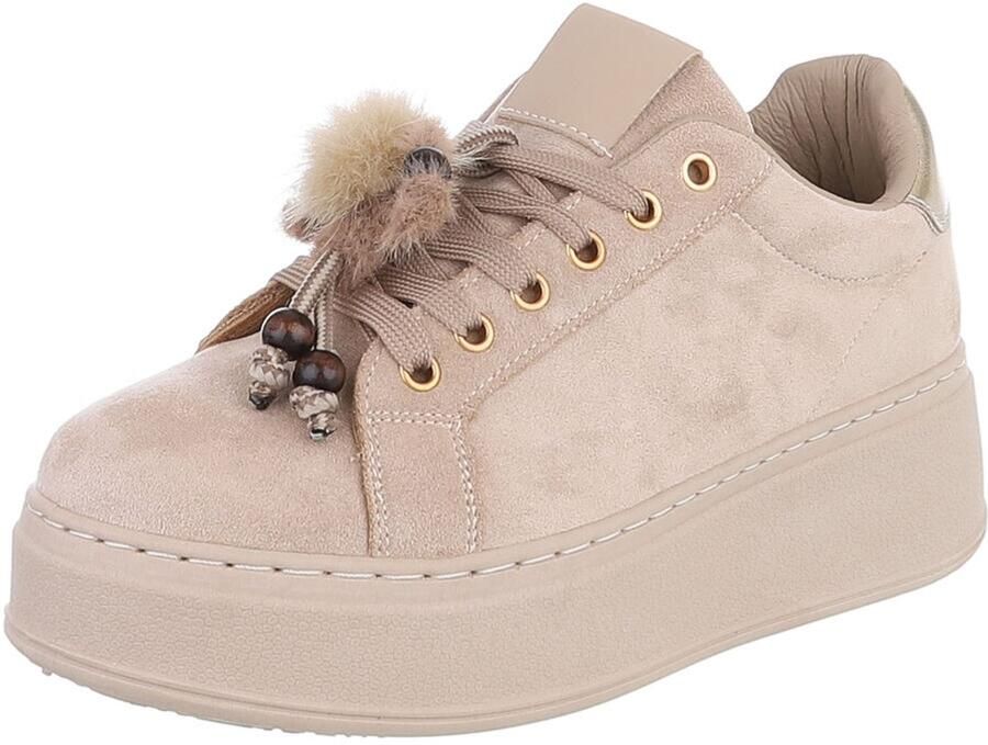 Italy Design Veterschoen met platformzool dames casual