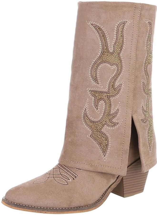 Italy Design Western laars met blokhak dames