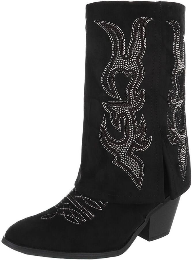 Italy Design Western laars met blokhak dames