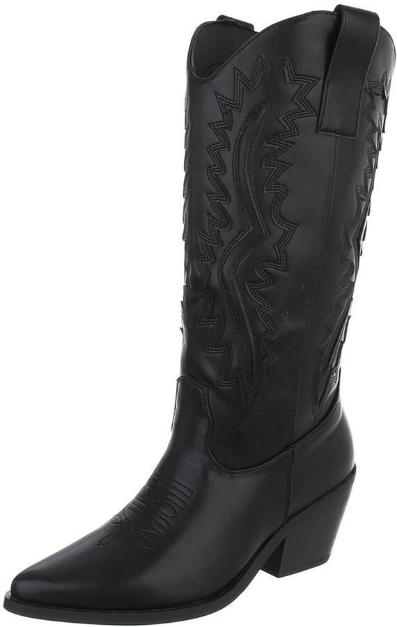 Italy Design Western laars met hak dames hoge schacht
